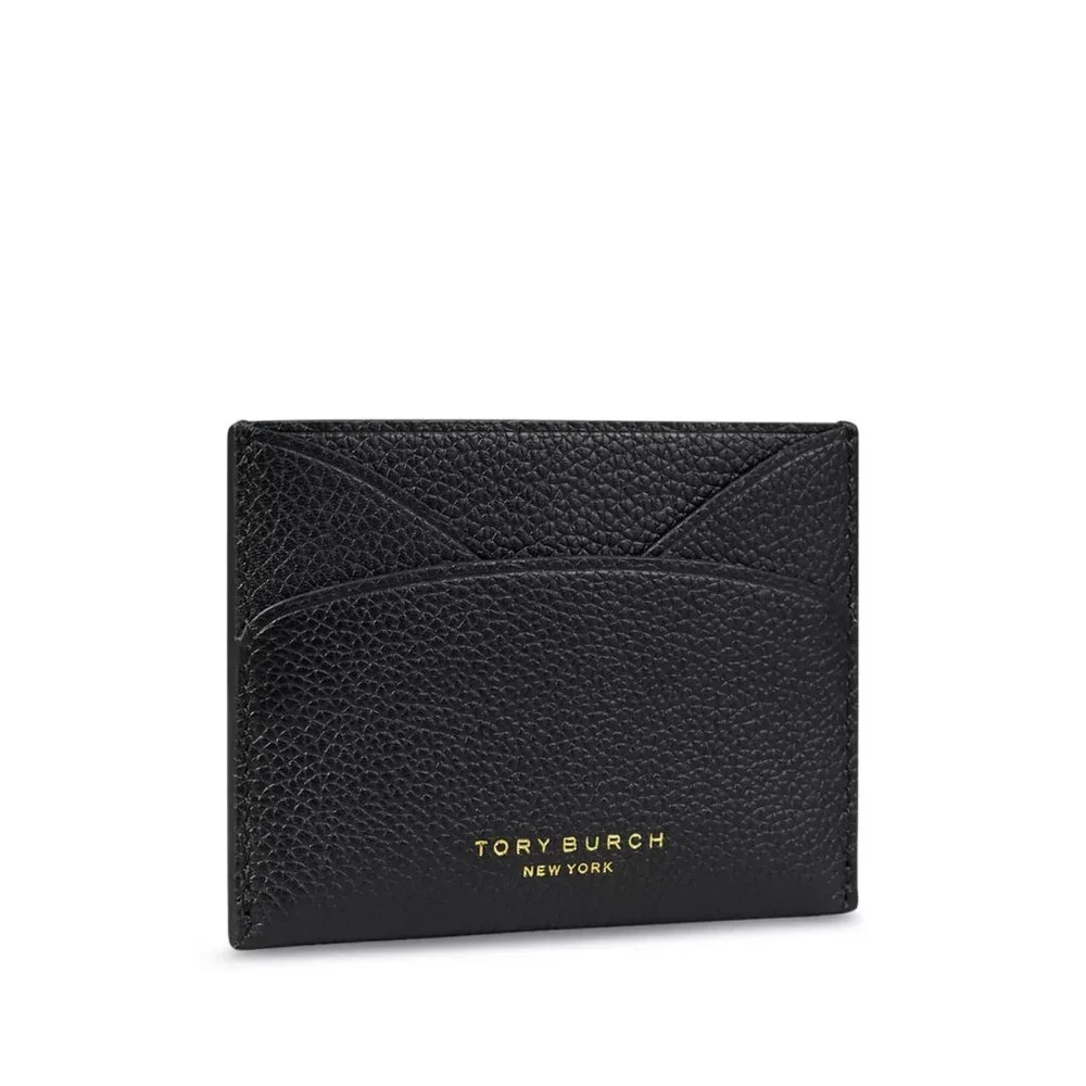 TORY BURCH Romy Flat Card Case, Black, New with Tags